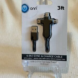 On Running Black Multi-Connector Cable